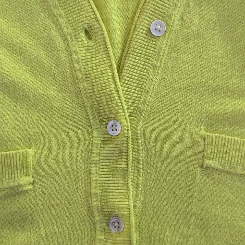 Banana Republic Neon Yellow Women's Cardigan - Picture 13 of 14